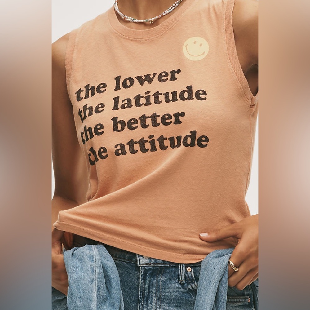 NWT Mother Orange sleeveless‎ tank new the STRONG SILENT TYPE latitude altitude
